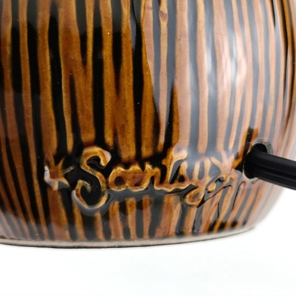 Scentsy Zingana Warmer Full Size Wax Melts Nature Wood Zebrawood Lights Up - Picture 6 of 11